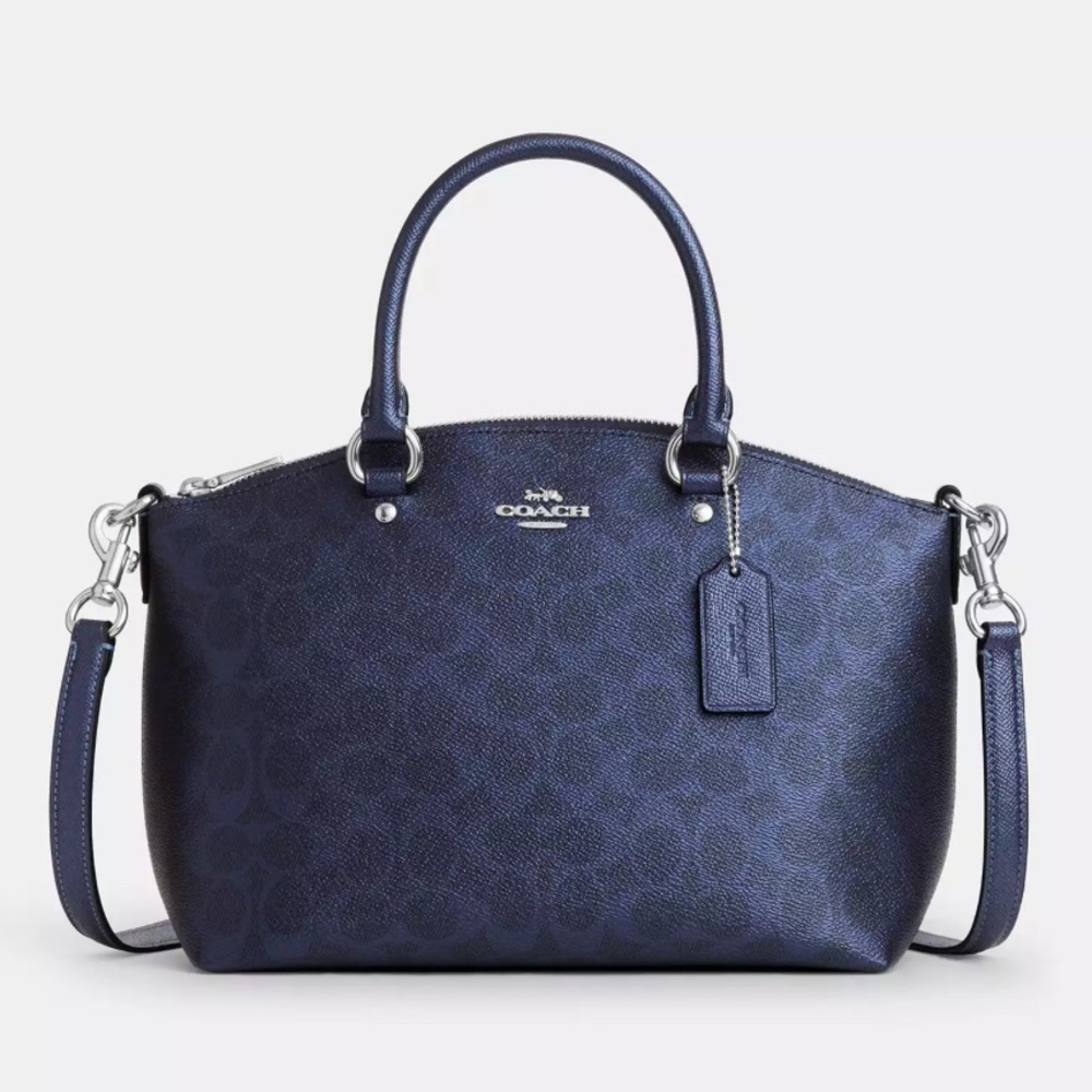 Coach Sadie Satchel Bag In Signature Canvas NWT - Picture 3 of 13
